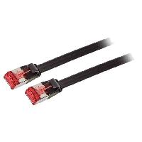 Cable - Adaptateur Reseau - Telephonie Cable reseau RJ45 male U-FTP Cat.6 noir- 0.25m