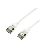 Cable - Adaptateur Reseau - Telephonie Cable reseau RJ45 male U-FTP Cat 6a blanc - 0.5m