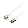 Cable - Adaptateur Reseau - Telephonie Cable reseau RJ45 male U-FTP Cat 6a blanc - 1m