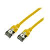 Cable - Adaptateur Reseau - Telephonie Cable reseau RJ45 male U-FTP Cat.6a jaune - 5m