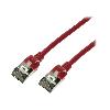 Cable - Adaptateur Reseau - Telephonie Cable reseau RJ45 male U-FTP Cat.6a rouge - 5m