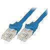 Cable - Adaptateur Reseau - Telephonie Cable reseau RJ45 male U-UTP Cat 5e bleu - 2m