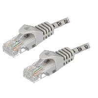 Cable - Adaptateur Reseau - Telephonie Cable reseau RJ45 male U-UTP Cat.5e gris - 0.5m