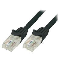 Cable - Adaptateur Reseau - Telephonie Cable reseau RJ45 male U-UTP Cat.5e noir- 0.5m