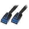 Cable - Adaptateur Reseau - Telephonie Cable reseau RJ45 male U-UTP Cat 5e noir - 10m CP0139B plat