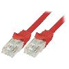 Cable - Adaptateur Reseau - Telephonie Cable reseau RJ45 male U-UTP Cat.5e rouge- 5m