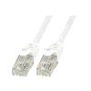 Cable - Adaptateur Reseau - Telephonie Cable reseau RJ45 male U-UTP Cat.6 blanc- 1.5m