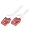 Cable - Adaptateur Reseau - Telephonie Cable reseau RJ45 male U-UTP Cat 6 blanc- 1m
