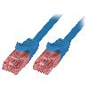 Cable - Adaptateur Reseau - Telephonie Cable reseau RJ45 male U-UTP Cat 6 bleu- 0.5m