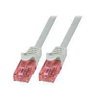 Cable - Adaptateur Reseau - Telephonie Cable reseau RJ45 male U-UTP Cat 6 gris- 1.5m Cable - Adaptateur Reseau - Telephonie Cable reseau RJ45 male U-UTP Cat 6 gris- 1.5m
