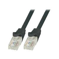 Cable - Adaptateur Reseau - Telephonie Cable reseau RJ45 male U-UTP Cat.6 noir- 1.5m