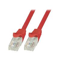 Cable - Adaptateur Reseau - Telephonie Cable reseau RJ45 male U-UTP Cat.6 rouge- 1.5m
