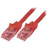 Cable - Adaptateur Reseau - Telephonie Cable reseau RJ45 male U-UTP Cat 6 rouge- 1m