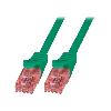 Cable - Adaptateur Reseau - Telephonie Cable reseau RJ45 male U-UTP Cat.6 vert- 1.5m