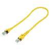 Cable - Adaptateur Reseau - Telephonie Cable reseau RJ45 Prise male SFTP Cat 6 jaune 50cm - 1 prise RJ45 mobile