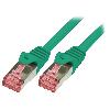 Cable - Adaptateur Reseau - Telephonie Cable reseau vert 0.25m SFTP blinde RJ45 cat6