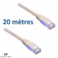 Cable - Adaptateur Reseau - Telephonie Cable RJ45 cat.6 blinde FTP 20m