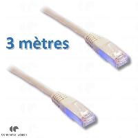 Cable - Adaptateur Reseau - Telephonie Cable RJ45 cat.6 blinde FTP 3m