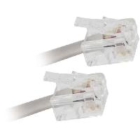 Cable - Adaptateur Reseau - Telephonie Cordon ADSL RJ11 Male vers Male Blanc 2m