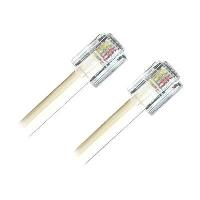 Cable - Adaptateur Reseau - Telephonie Cordon ADSL RJ11 Male vers Male Blanc 5m