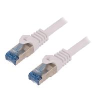 Cable - Adaptateur Reseau - Telephonie Cordon de raccordement S-FTP Cat.6a blanc - 0.50m