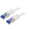 Cable - Adaptateur Reseau - Telephonie Cordon de raccordement S-FTP Cat.6a blanc - 1.5m