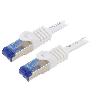Cable - Adaptateur Reseau - Telephonie Cordon de raccordement S-FTP Cat.6a blanc - 1m