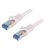 Cable - Adaptateur Reseau - Telephonie Cordon de raccordement S-FTP Cat.6a blanc - 5m