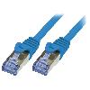 Cable - Adaptateur Reseau - Telephonie Cordon de raccordement S-FTP Cat.6a bleu - 0.5m