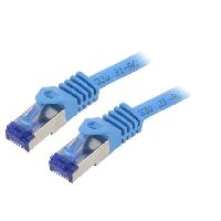 Cable - Adaptateur Reseau - Telephonie Cordon de raccordement S-FTP Cat.6a bleu - 5m