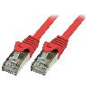 Cable - Adaptateur Reseau - Telephonie Cordon raccordement F-UTP Cat.5e Rouge - 0.25m