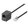 Cable - Adaptateur Reseau - Telephonie Rallonge ADSL RJ11 Male Male 3m noir
