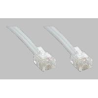 Cable - Adaptateur Reseau - Telephonie TECHNIMEDIA 9139TM03 Cable RJ11 Haut-Debit ADSL - 5 m - Blanc