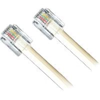Cable ADSL RJ11 Male Male 10m Blanc Cable ADSL RJ11 Male Male 10m Blanc