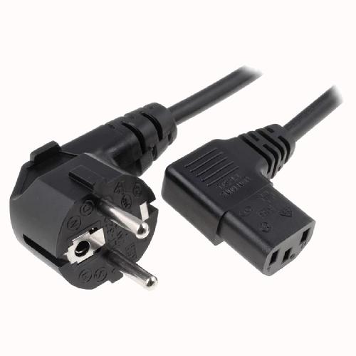 Cable - Connectique Pour Peripherique Cable alimentation Angulaire 90 degres IEC C13 3.0m Noir