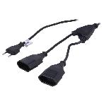 Cable alimentation vers 2X CEE 7-16 1.2m