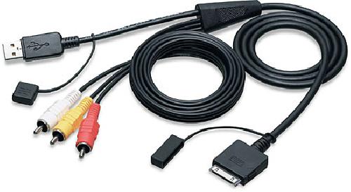 Cable audio et video JVC KS-U30 pour iPod vers USB