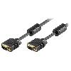 Cable Audio Video Cable VGA HD15 Male Male 5m Noir