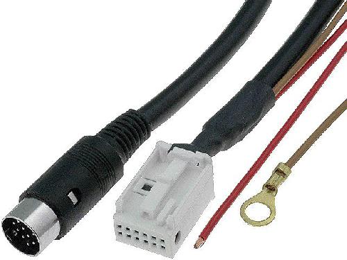 Cables changeur CD Cable Autoradio compatible avec changeur CD DIN 13pin vers Quadlock 12pin 5m Audi VW