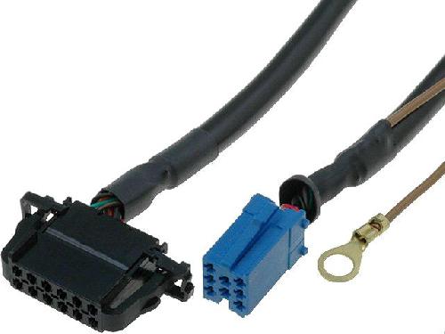 Cables changeur CD Cable Autoradio compatible avec changeur CD ISO mini 8pin vers 12pin compatible avec Audi VW 1.8m