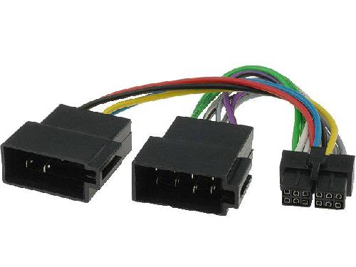 Cable Specifique Autoradio ISO Cable Autoradio LG 12PIN Vers ISO separe - connecteur noir