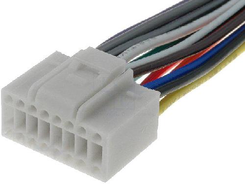 Cable Specifique Autoradio ISO Cable Autoradio Pioneer 16PIN Fils nus - connecteur blanc