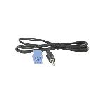 Cable AUX - mini ISO Bleu Jack 3.5 Entree AUX AR Blaupunkt Grundig Becker - RAH3215