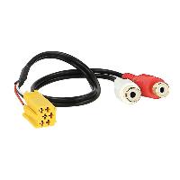 Cable auxiliaire compatible avec autoradio origine Alfa 159 Fiat Grande Punto ap07 6 broches Mini ISO
