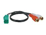 Cable Specifique Autoradio ISO Cable auxiliaire compatible avec autoradio origine Renault Mini-ISO 6 broches