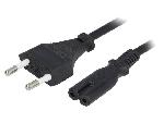 Cable D'alimentation Cable- CEE 7-16 -C- prise.IEC C7 femelle- 1.5m- Prises- 1- noir