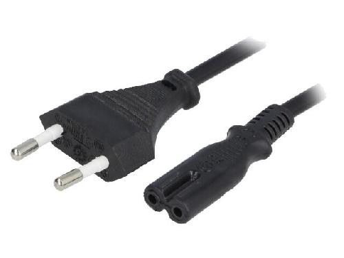 Cable D'alimentation Cable- CEE 7-16 -C- prise.IEC C7 femelle- 1.5m- Prises- 1- noir