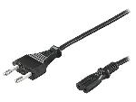 Cable D'alimentation Cable- CEE 7-16 -C- prise.IEC C7 femelle- 3m- Prises- 1- noir- PVC