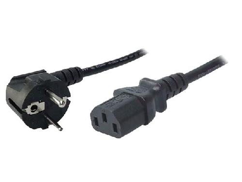 Cable D'alimentation Cable- CEE 7-7 -E-F- male angulaire.IEC C13 femelle- 3m- noir