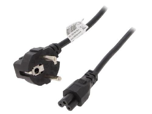 Cable D'alimentation Cable- CEE 7-7 -E-F- male angulaire.IEC C5 femelle- 3m- noir